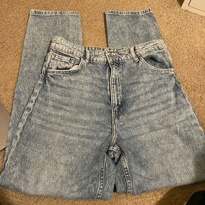 Acid Washed Straight Jeans